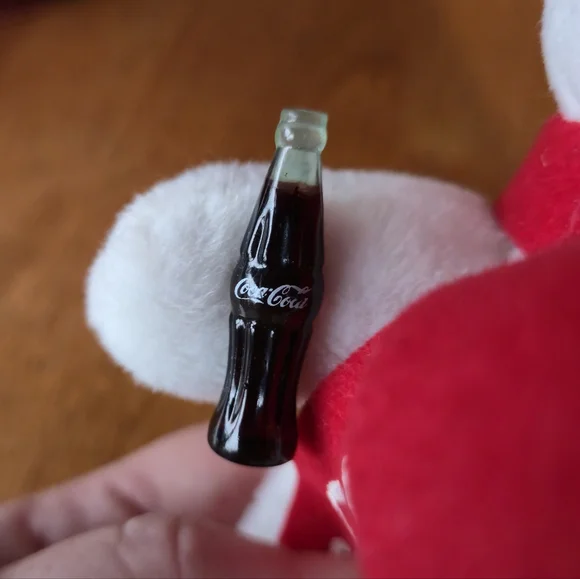 Coca-Cola Vintage Polar Bear Plush Set 1998 1999 Red Scarf Vest Mascot 2pc - Picture 10 of 11